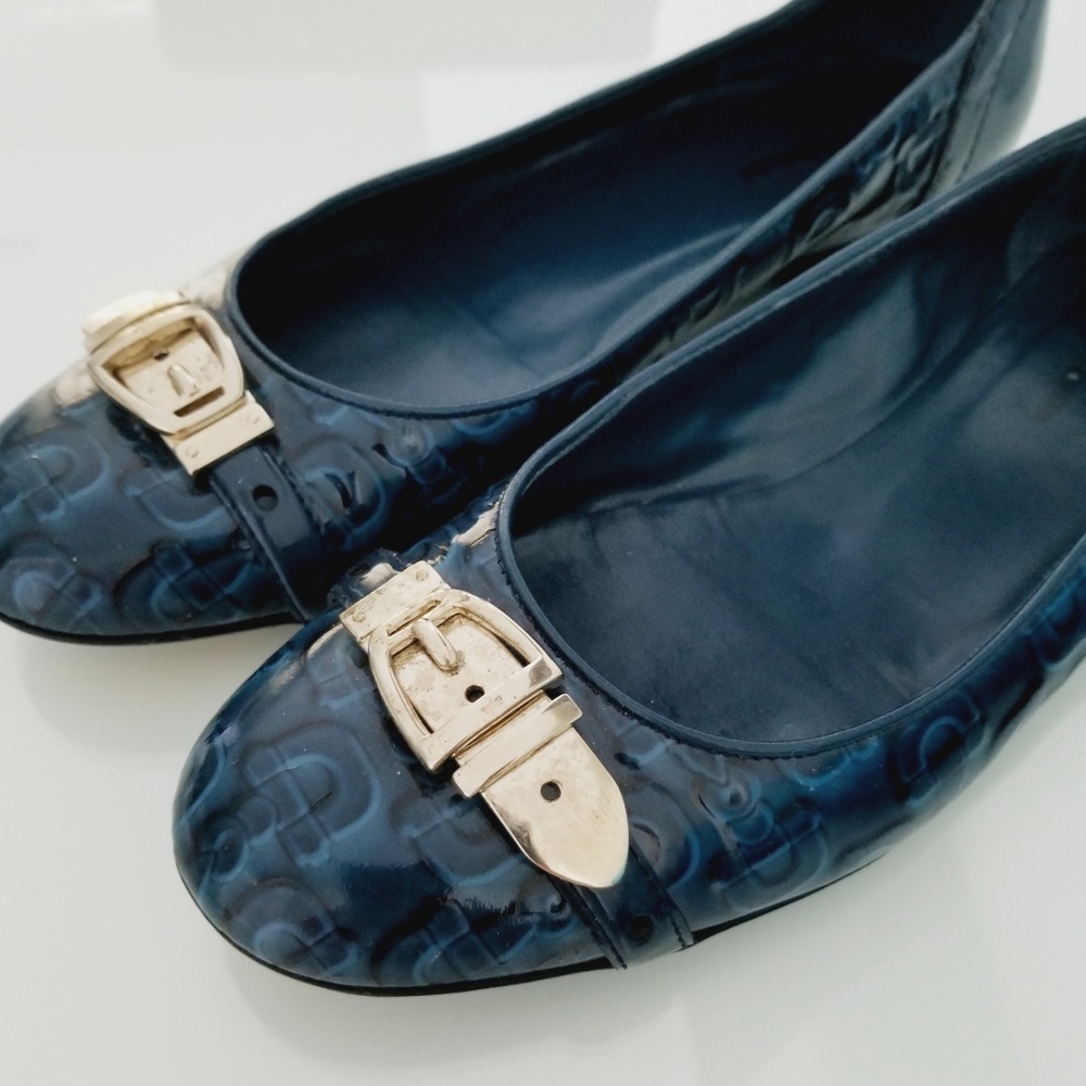 Gucci Horsebit Blue Ballet Flats